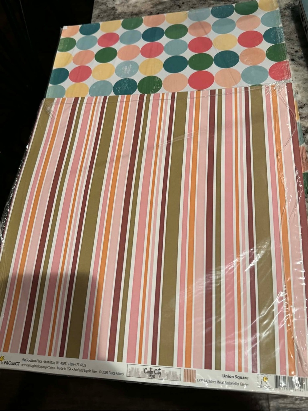 30 card stock sheets Stripes approx 6
Circles approx 24